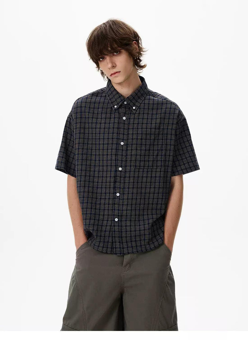 Neat Plaid Pattern Shirt