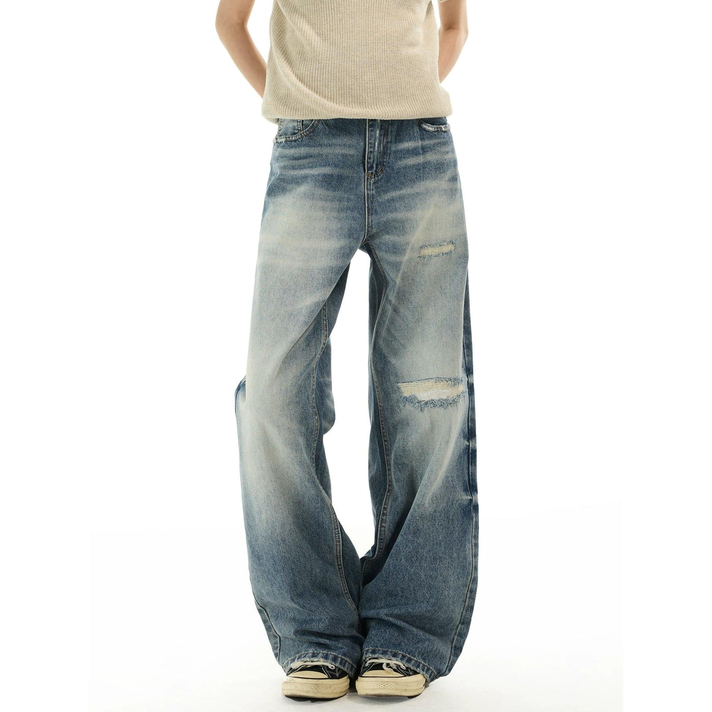 Distressed Faded Washed Jeans