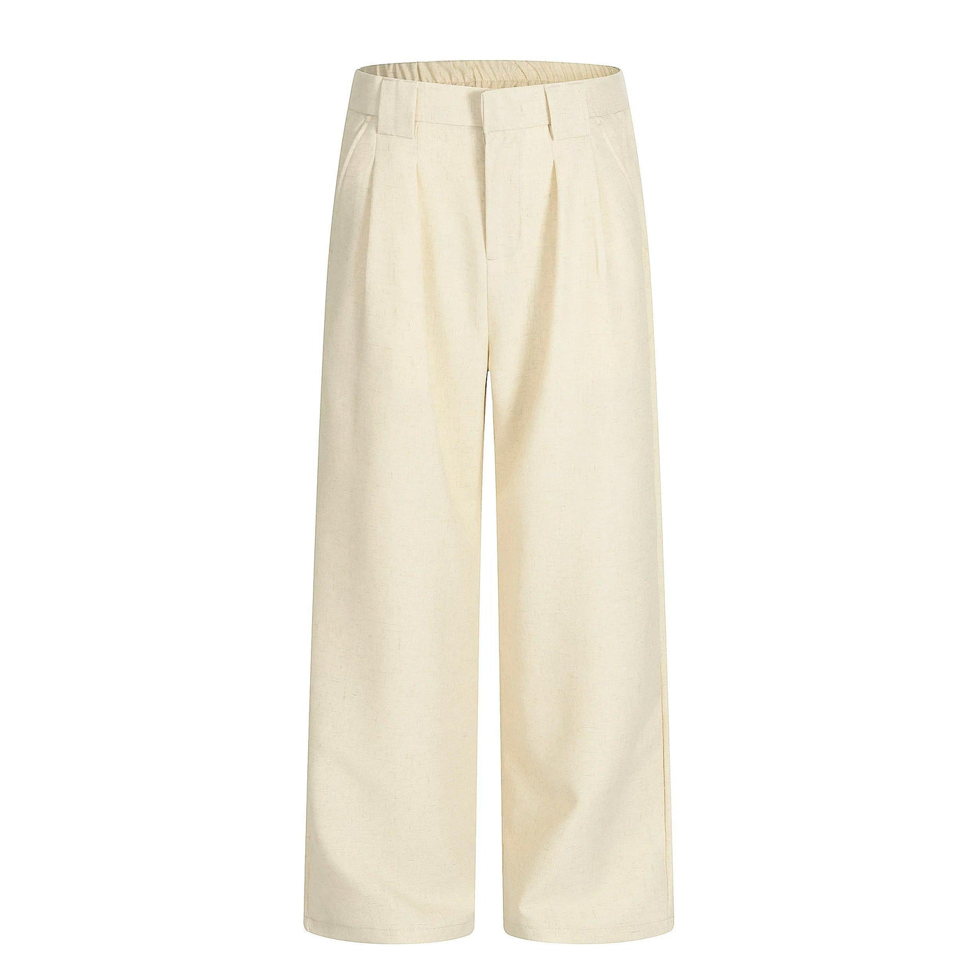 Textured Pleated Wide Leg Trousers
