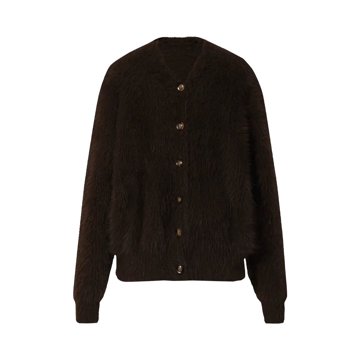 Faux Fur Buttoned Sweater