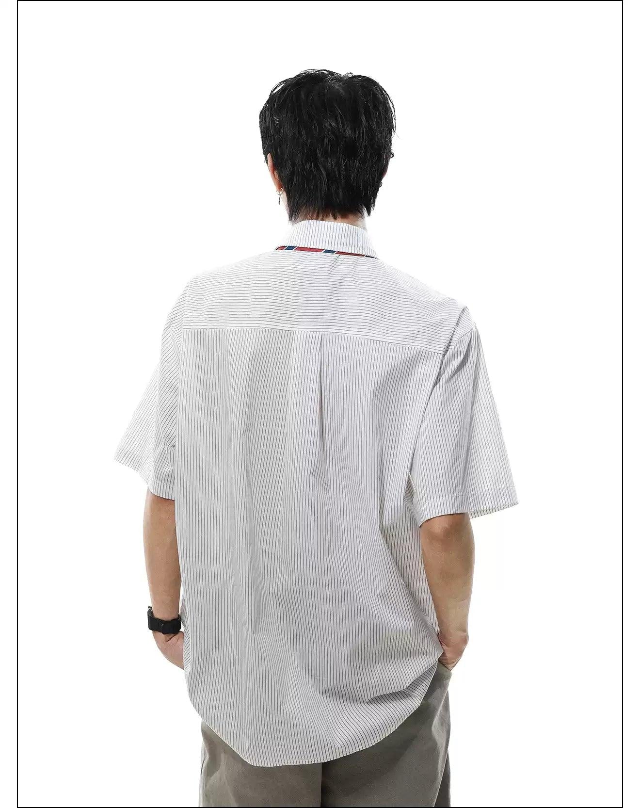 College Tie Striped Shirt