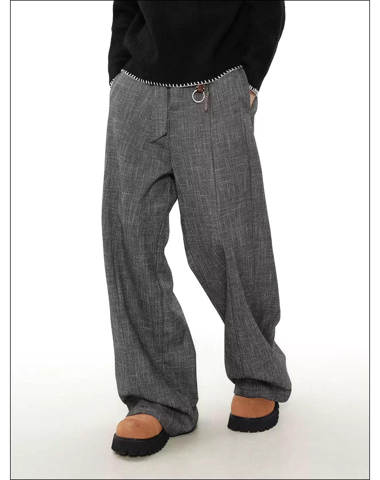 Office Style Side Pockets Trousers