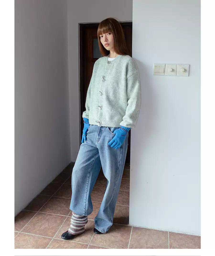 Button Detail Knit Cardigan