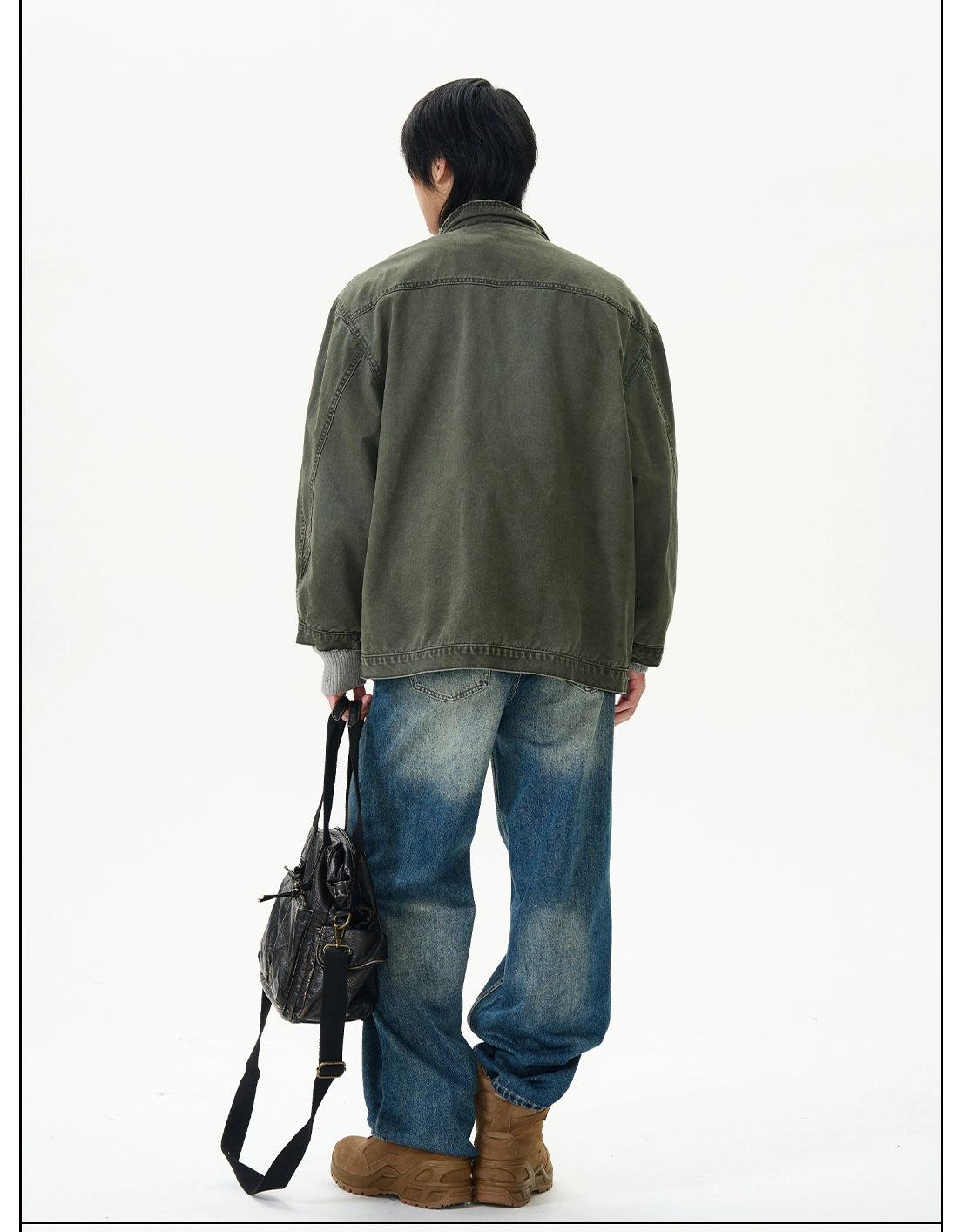 Distressed Multi-Pockets Cargo Jacket