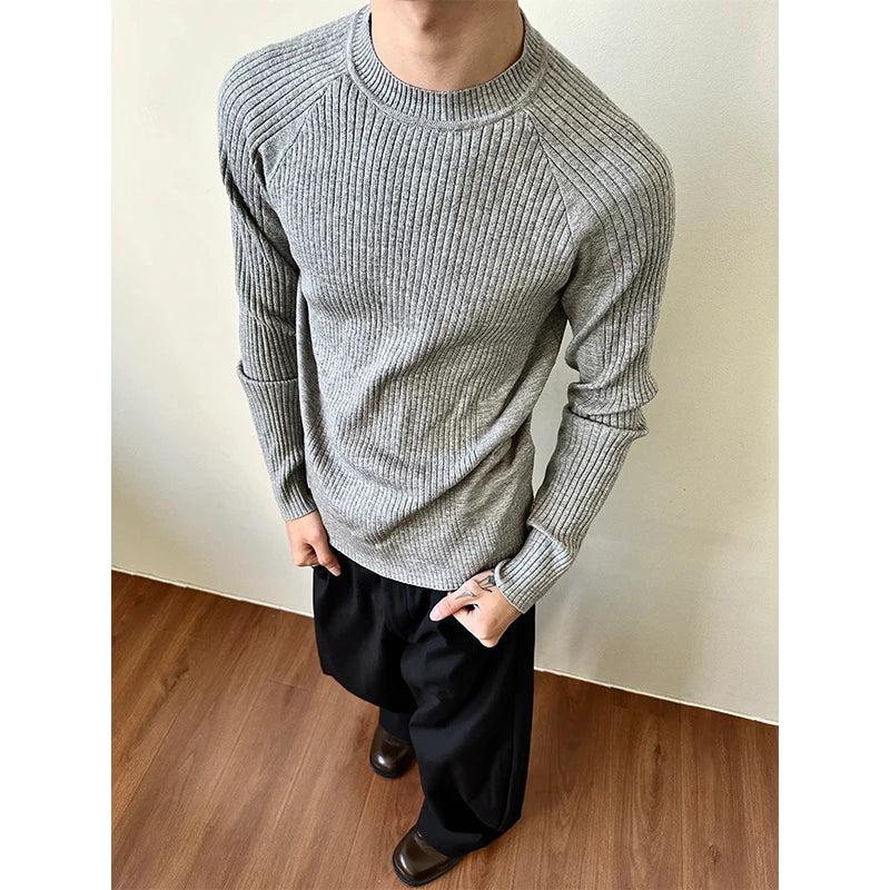Striped Textured Slim Fit Sweater