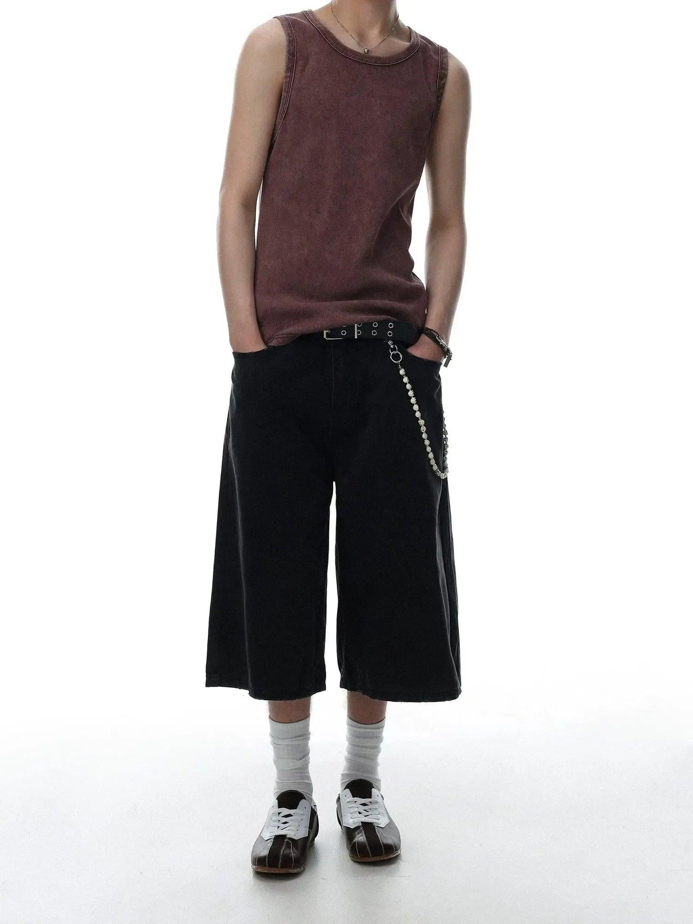 Cropped Wide Leg Shorts