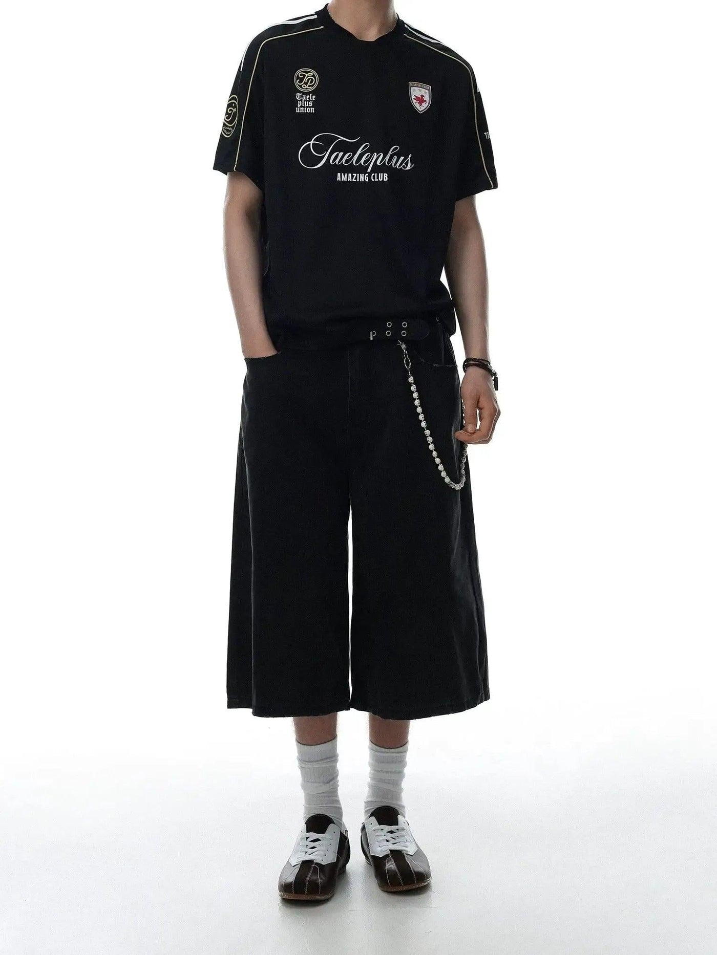 Cropped Wide Leg Shorts
