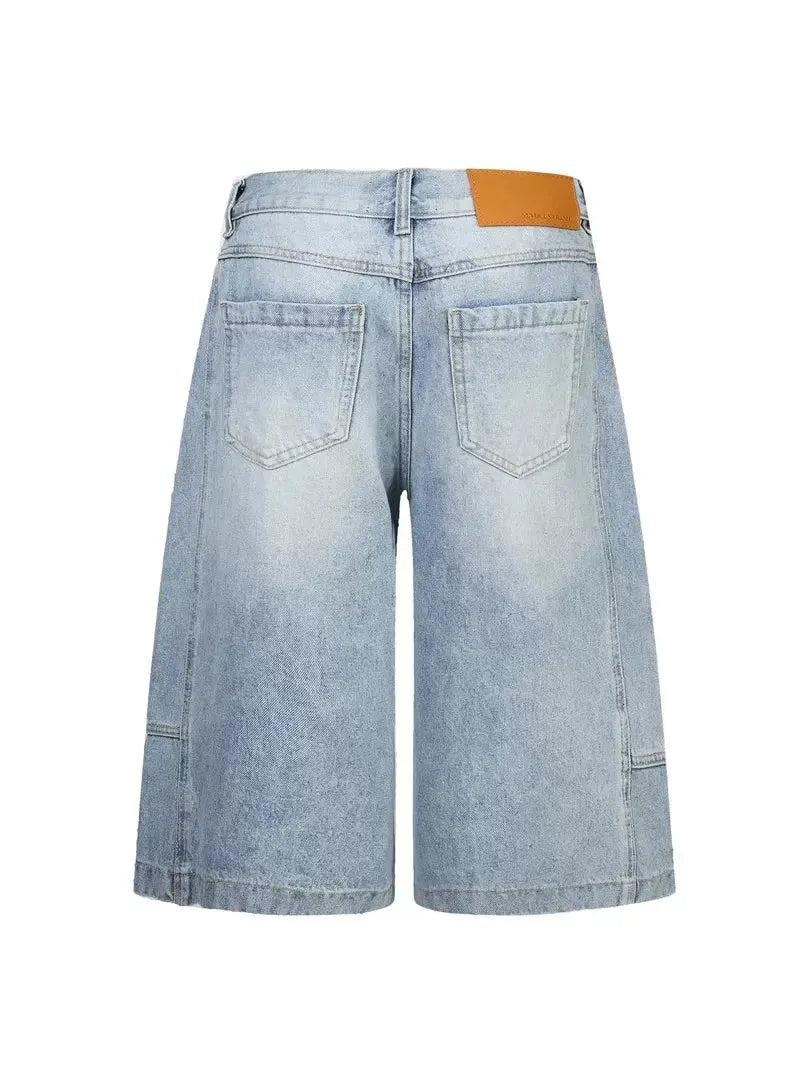 Distressed Deconstructed Denim Shorts
