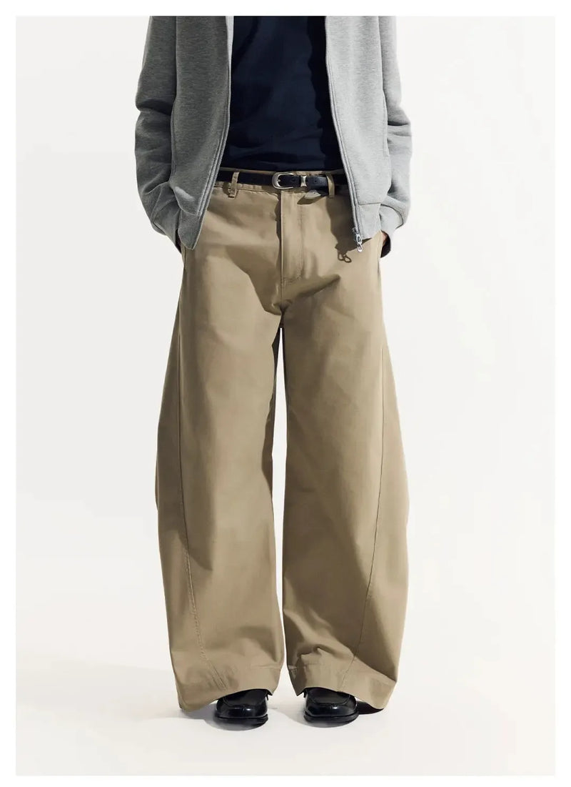 Curved Wide Cut Pants
