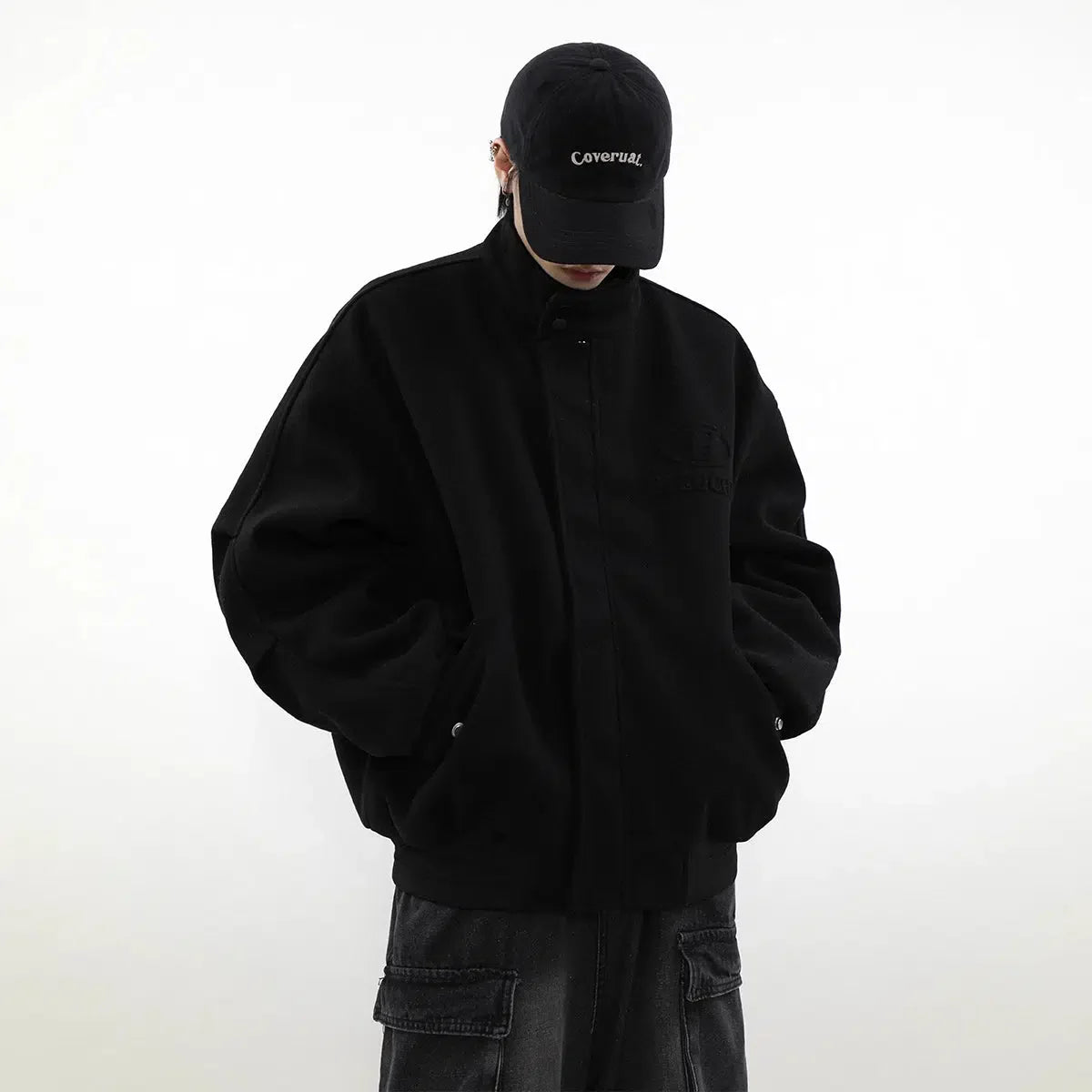 Woolen Clean Solid Color Jacket