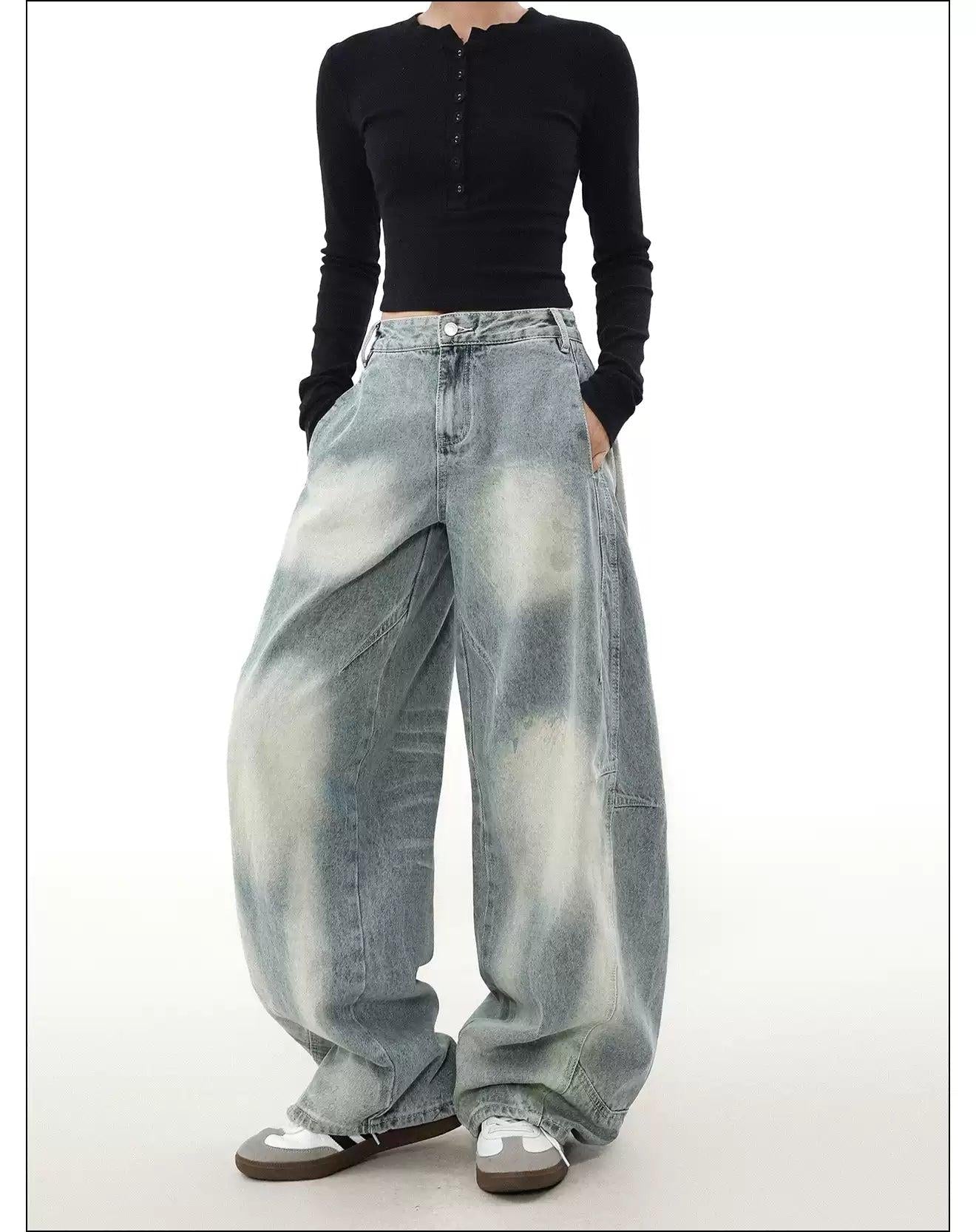 Loose Fade Spots Jeans