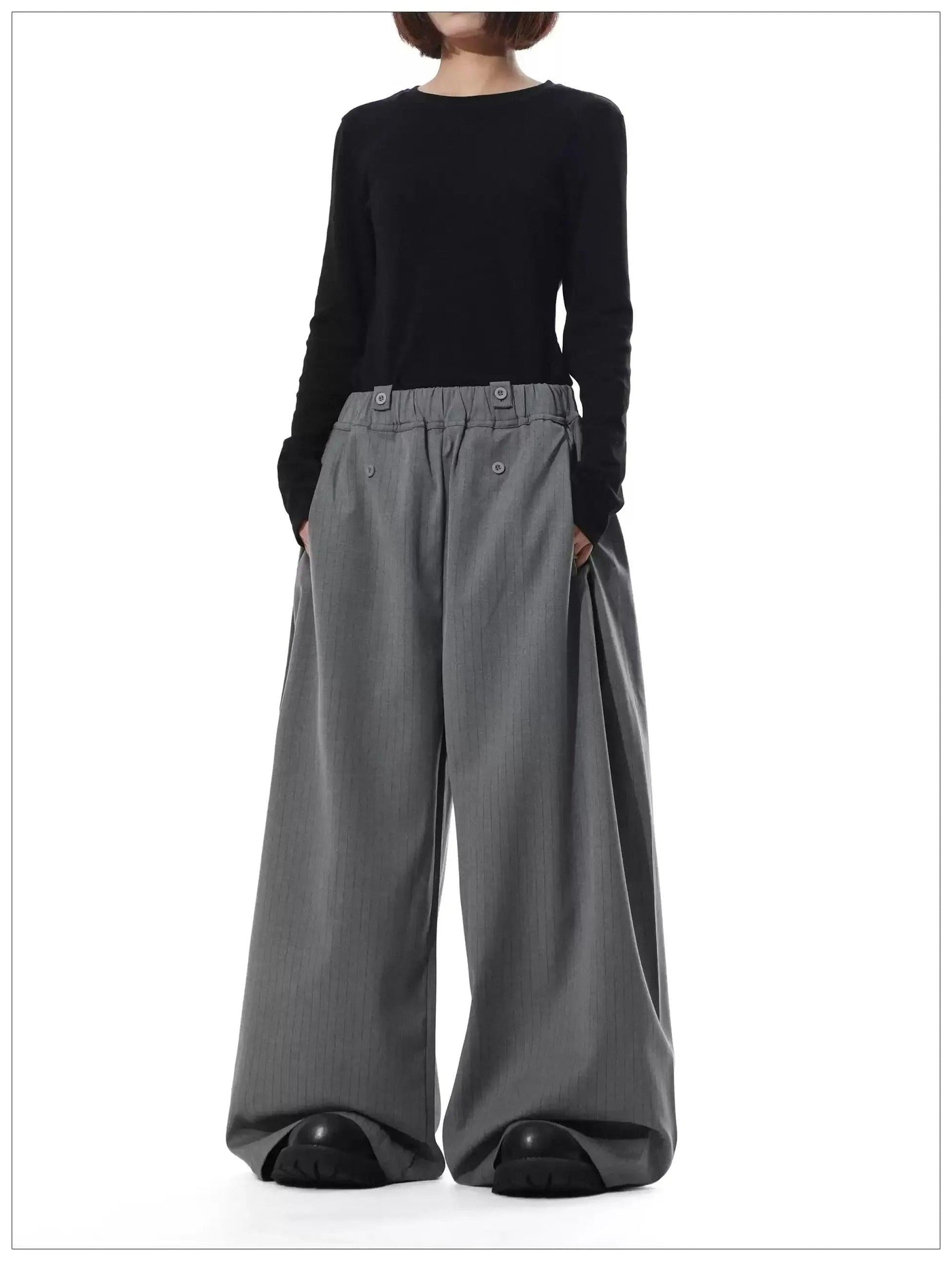 Subtle Striped Loose Fit Pants