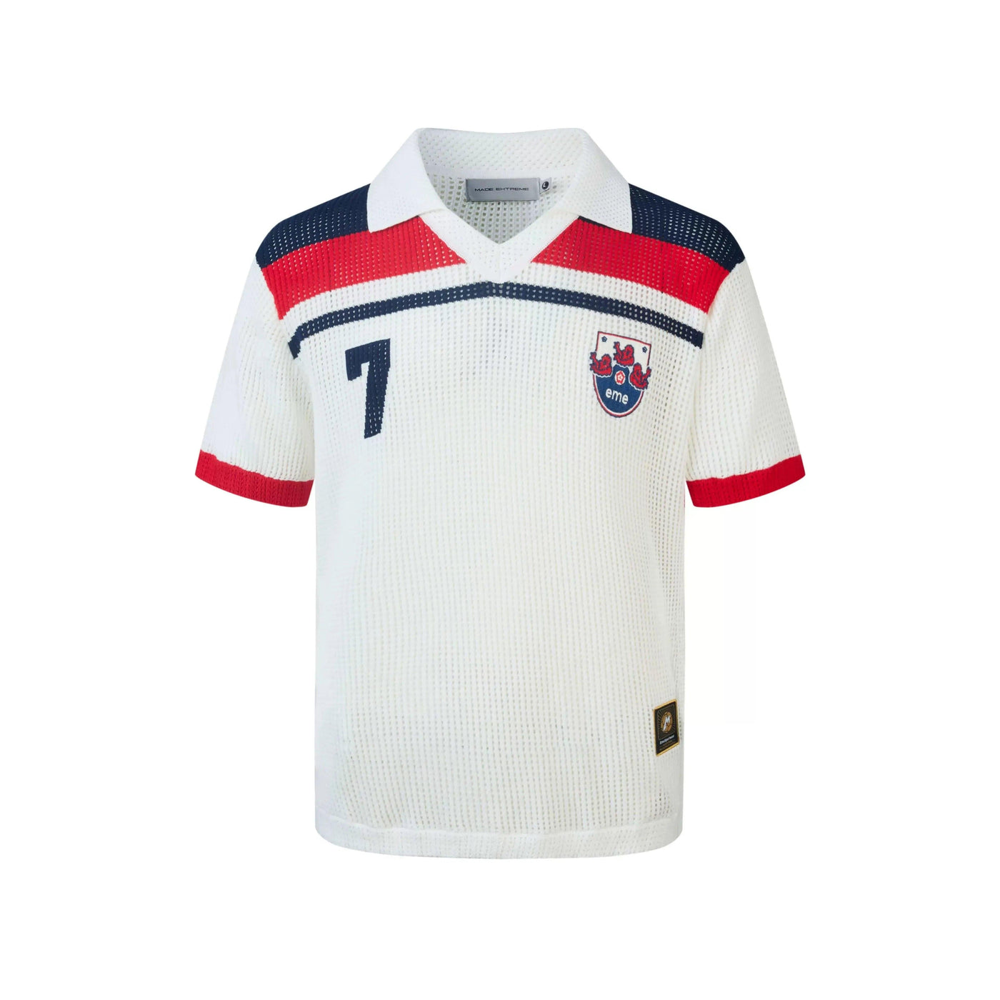 Contrast Hollow Mesh Soccer Polo