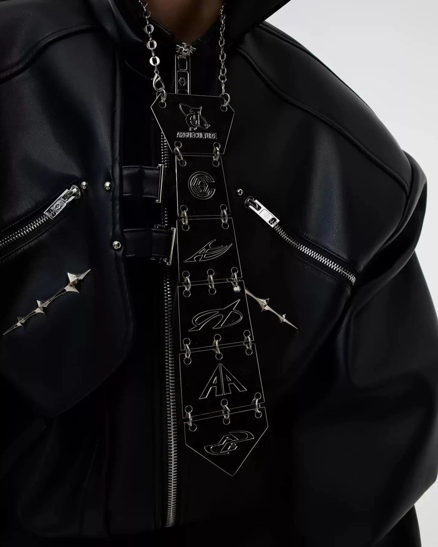 Metal Neck Tie Necklace