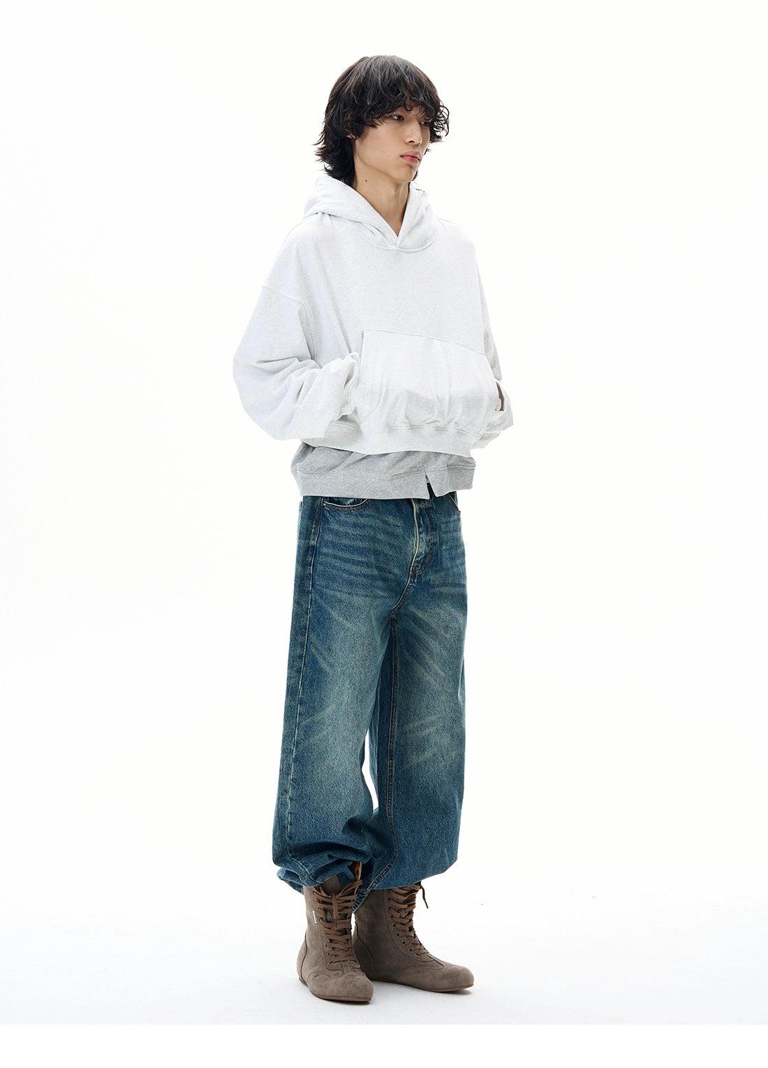 Faded Whiskers Straight Jeans