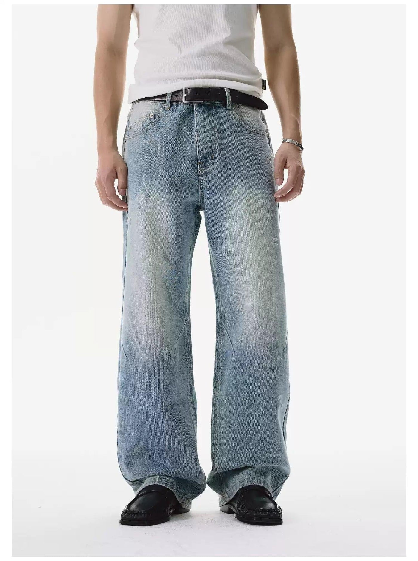 Fade Highlight Straight Leg Jeans