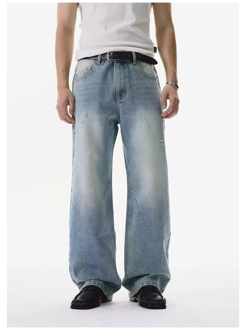 Fade Highlight Straight Leg Jeans