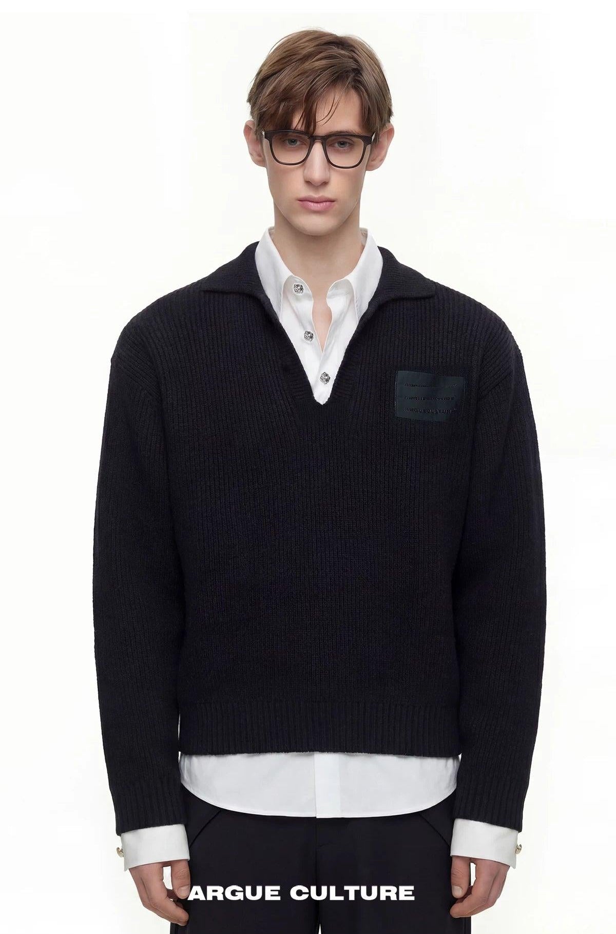 Chic Shirt Layered Sweater