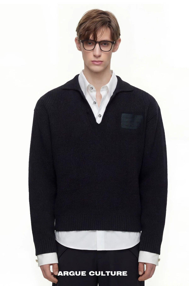 Chic Shirt Layered Sweater