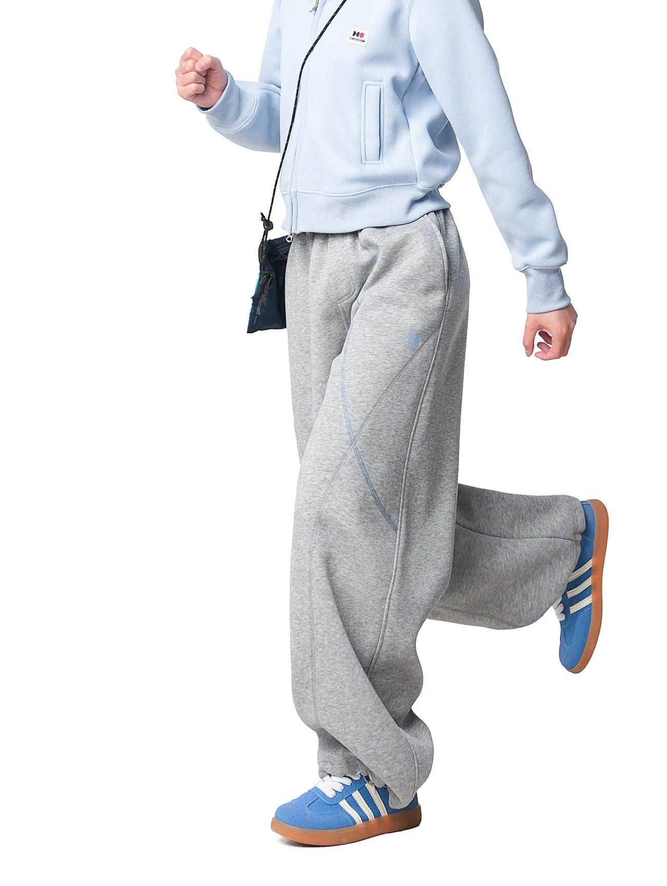 Structured Coverstitched Barrel Sweatpants