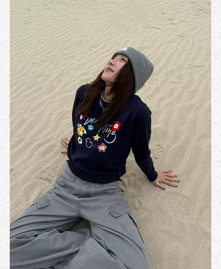 Everything Text Drawings Crewneck