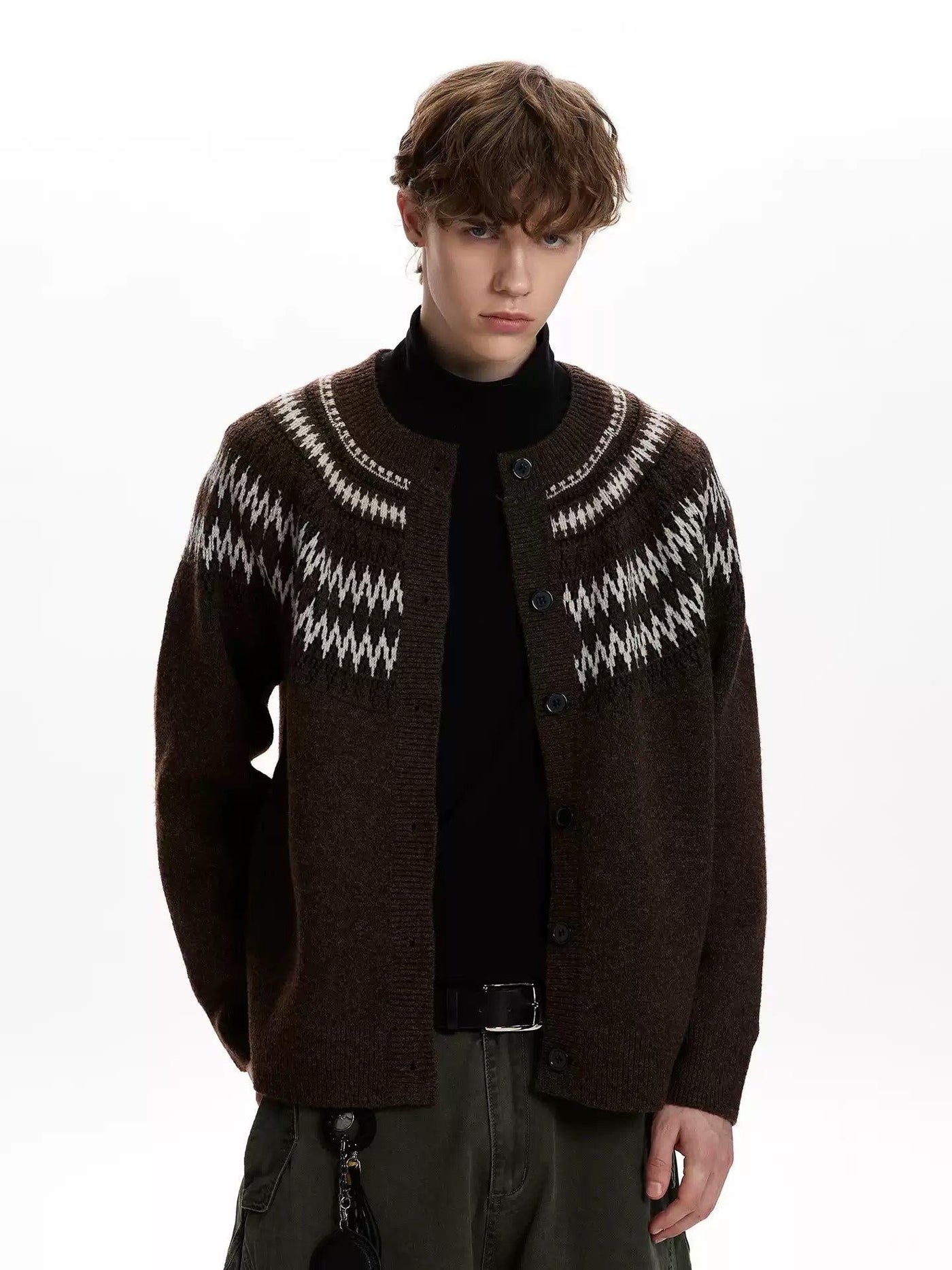 Patterned Knit Cardigan