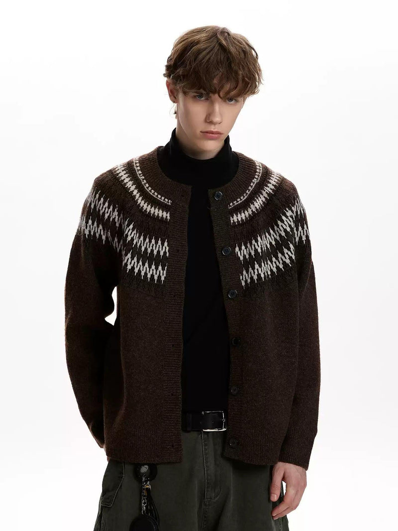 Patterned Knit Cardigan