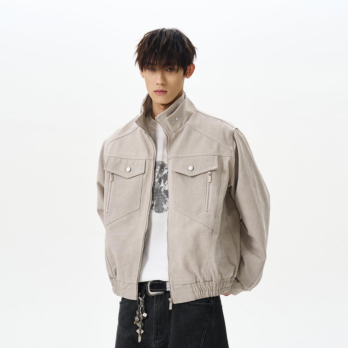 Multi-Detail Plain Color Jacket
