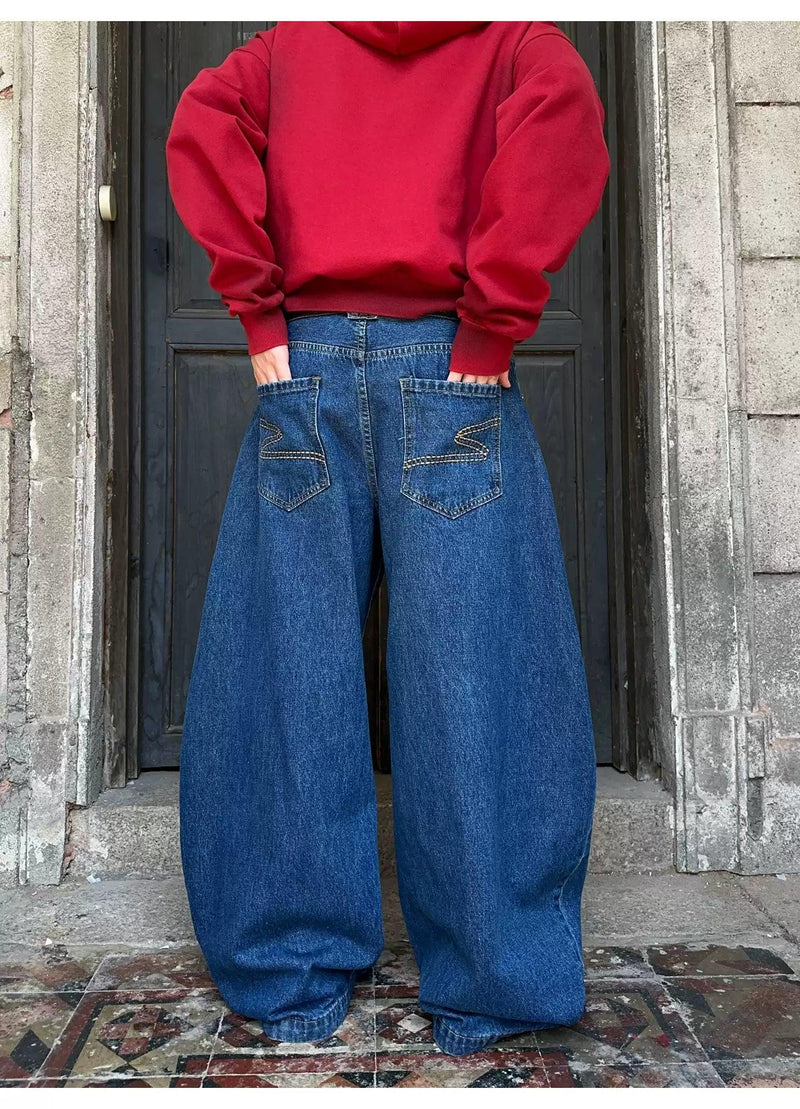 Vintage Blue Barrel Jeans