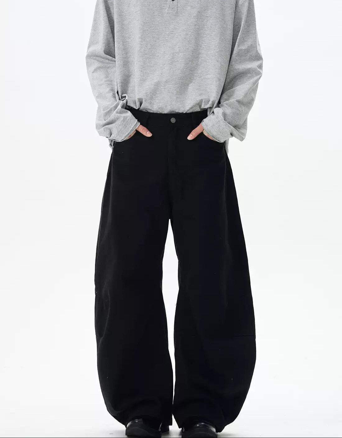 Buttoned Workwear Washed Jeans