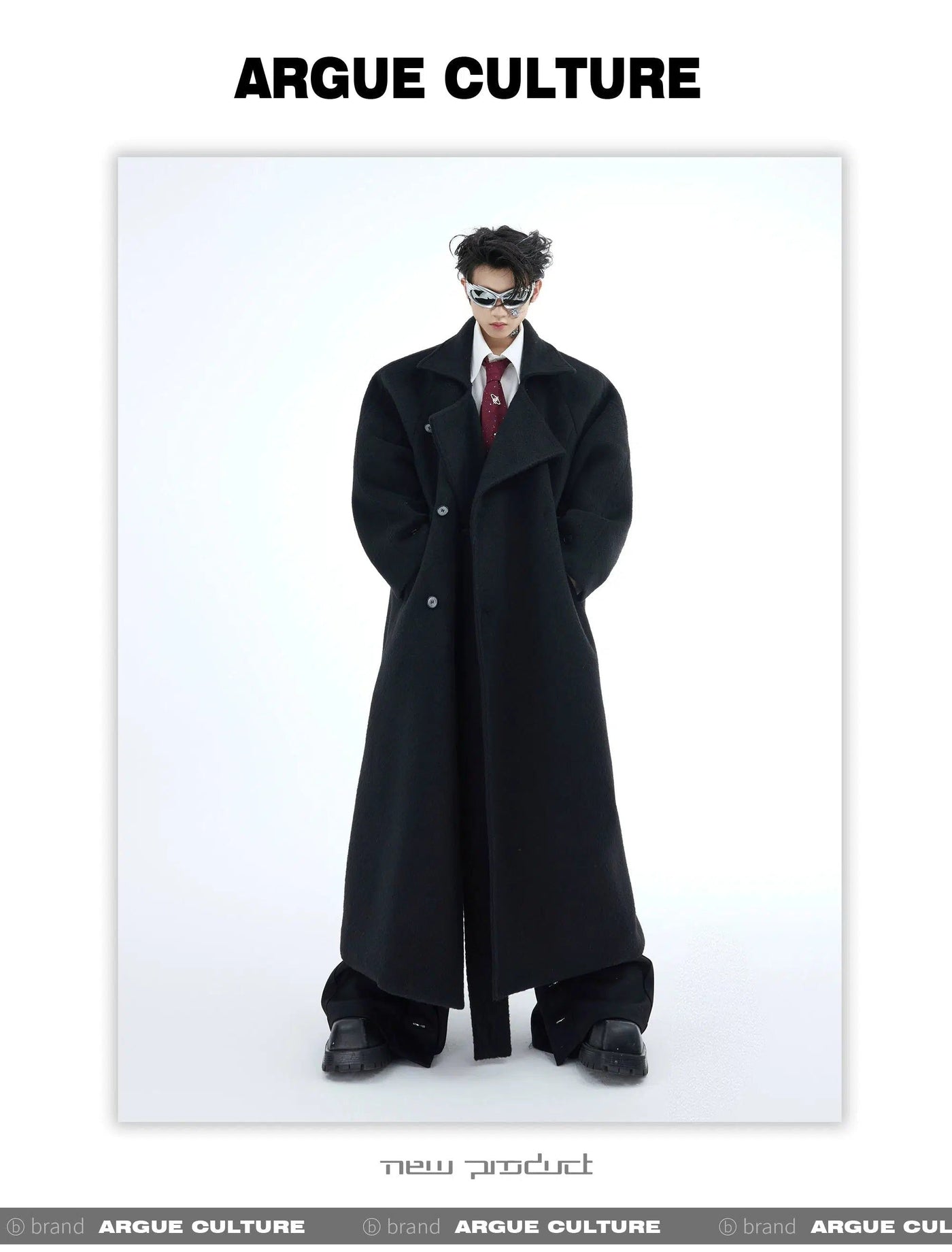 Double-Breasted Lapel Long Coat