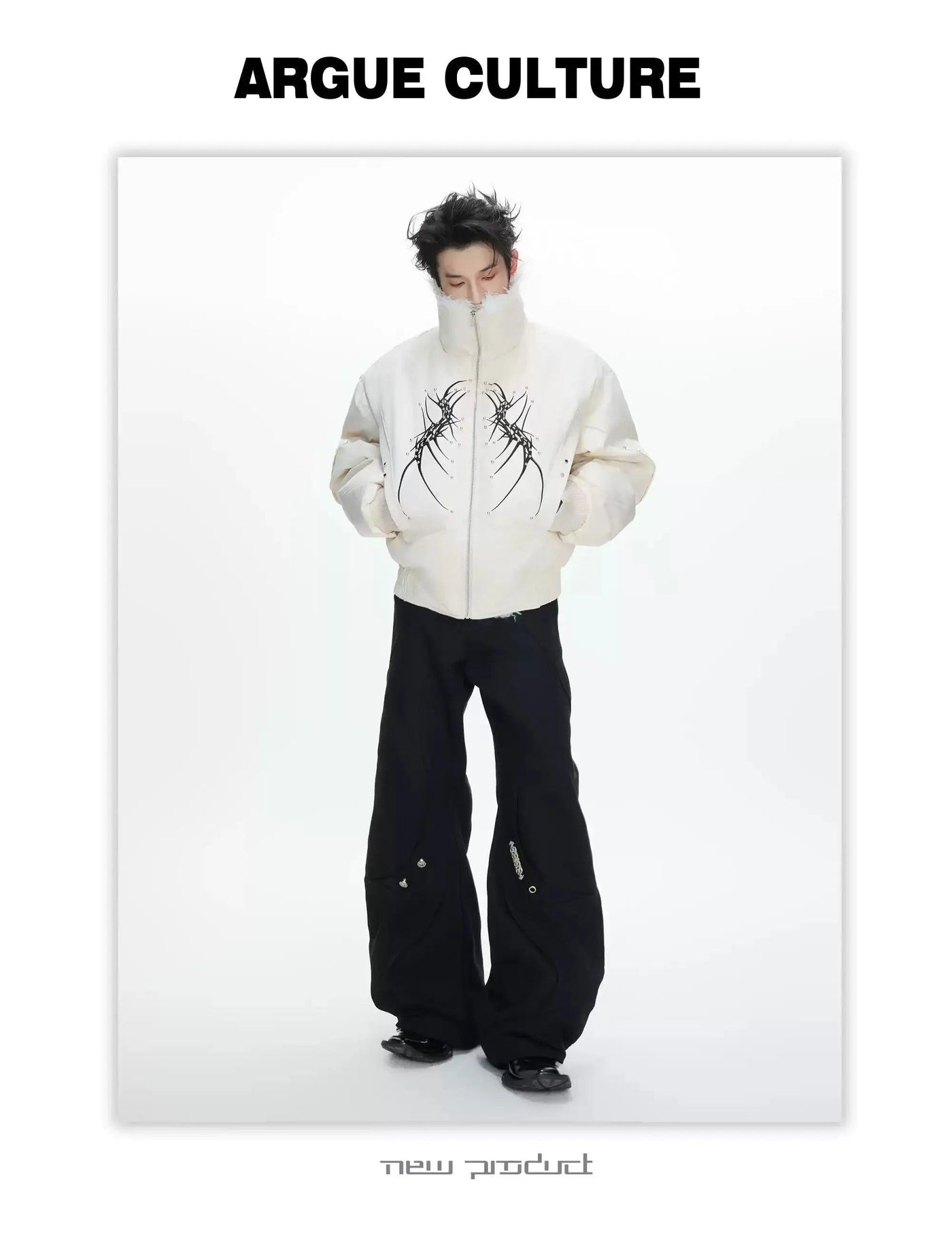 Spike Lines Zipped Jacket