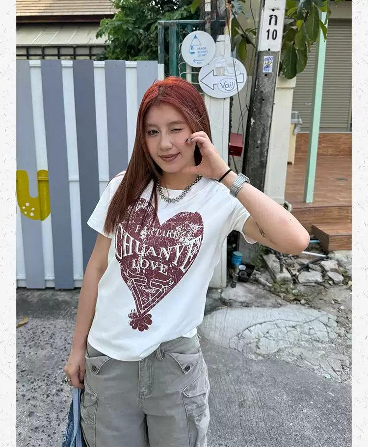 Graphic Print Cropped T-Shirt