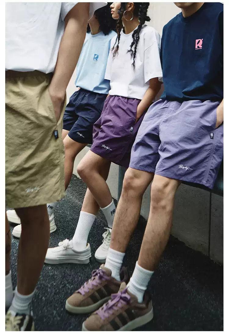 Side Pockets Nylon Shorts