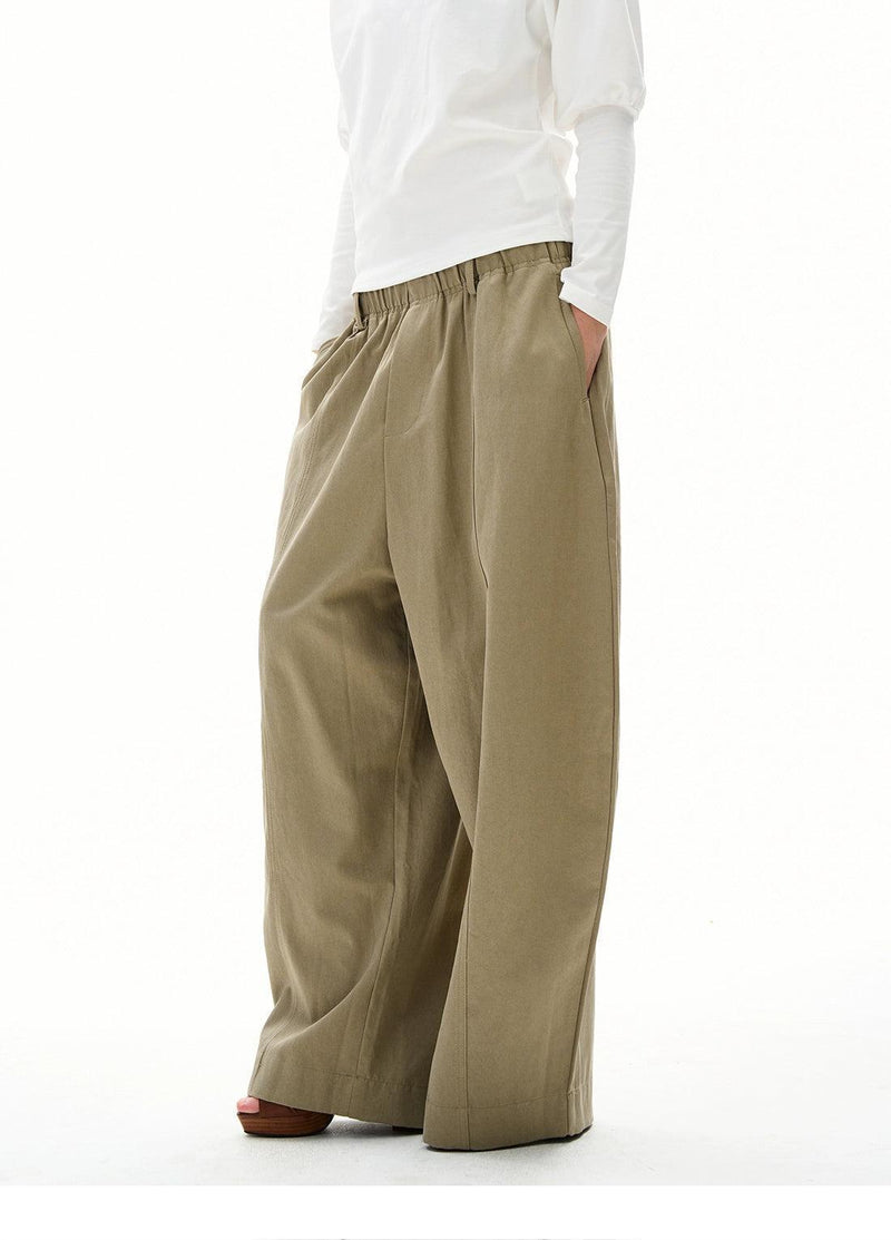 Elastic Waist Baggy Fit Pants