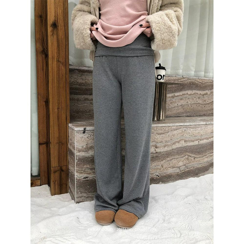 Thin Striped Drapey Sweatpants