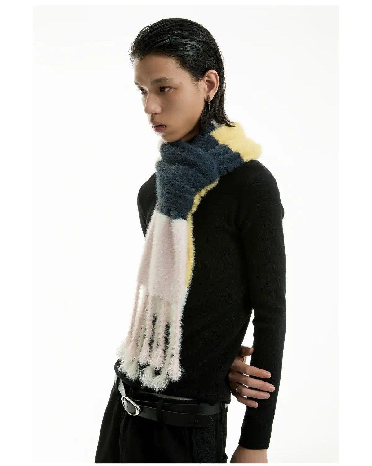 Tri Tone Striped Scarf