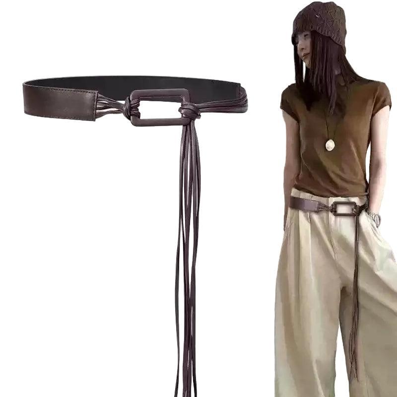 String Tassel PU Leather Belt