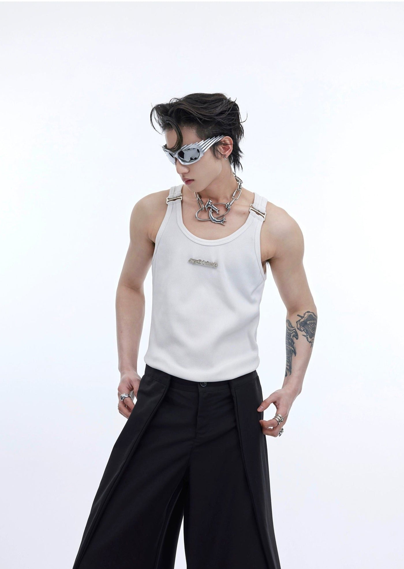 Metal Link Straps Tank Top