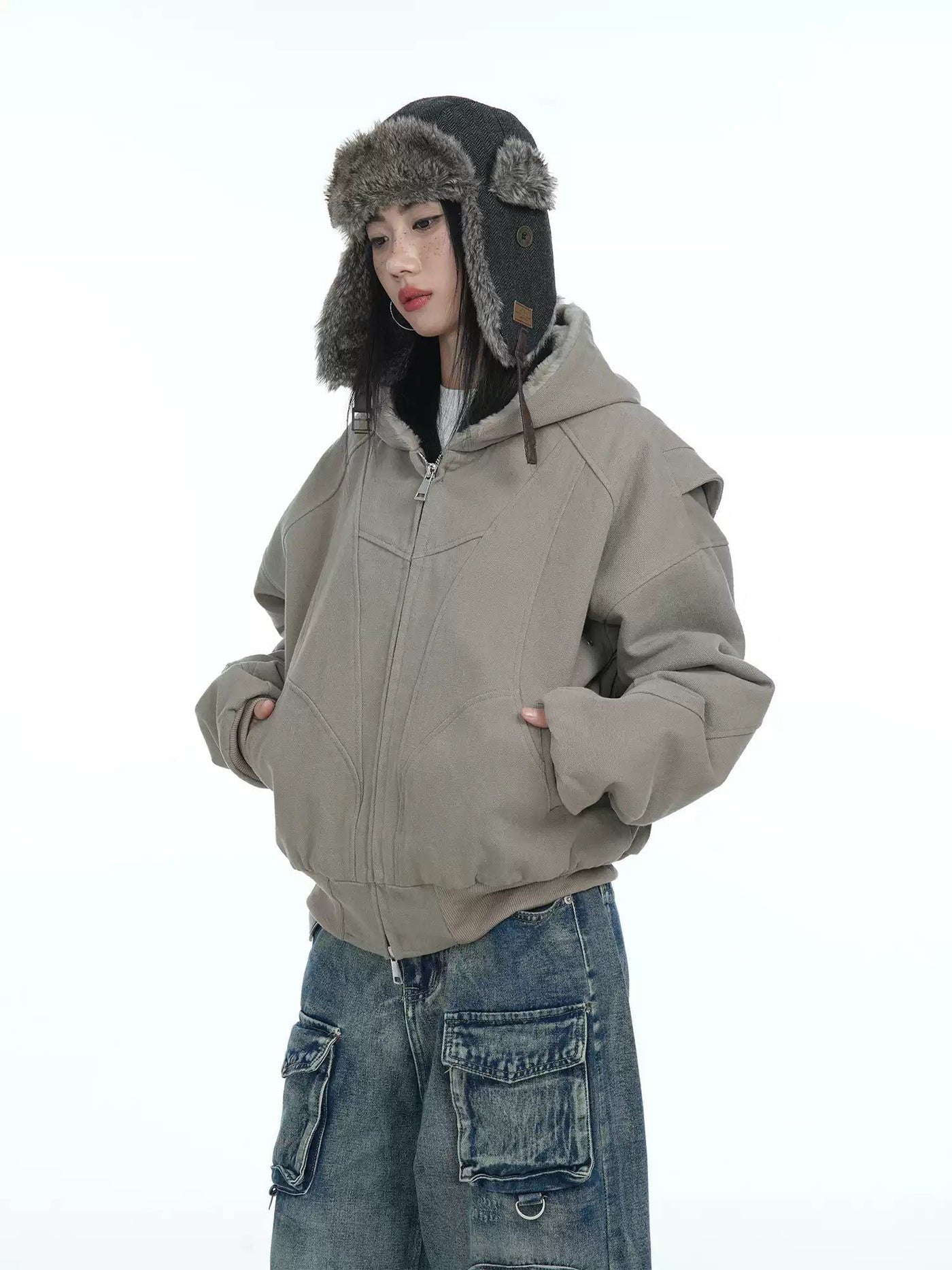 Solid Comfty Zippered Jacket