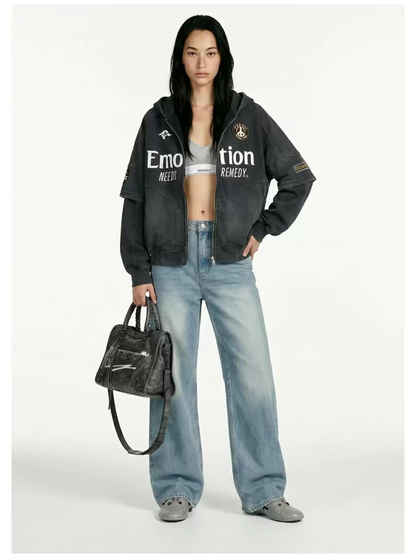 Fade Highlight Straight Leg Jeans