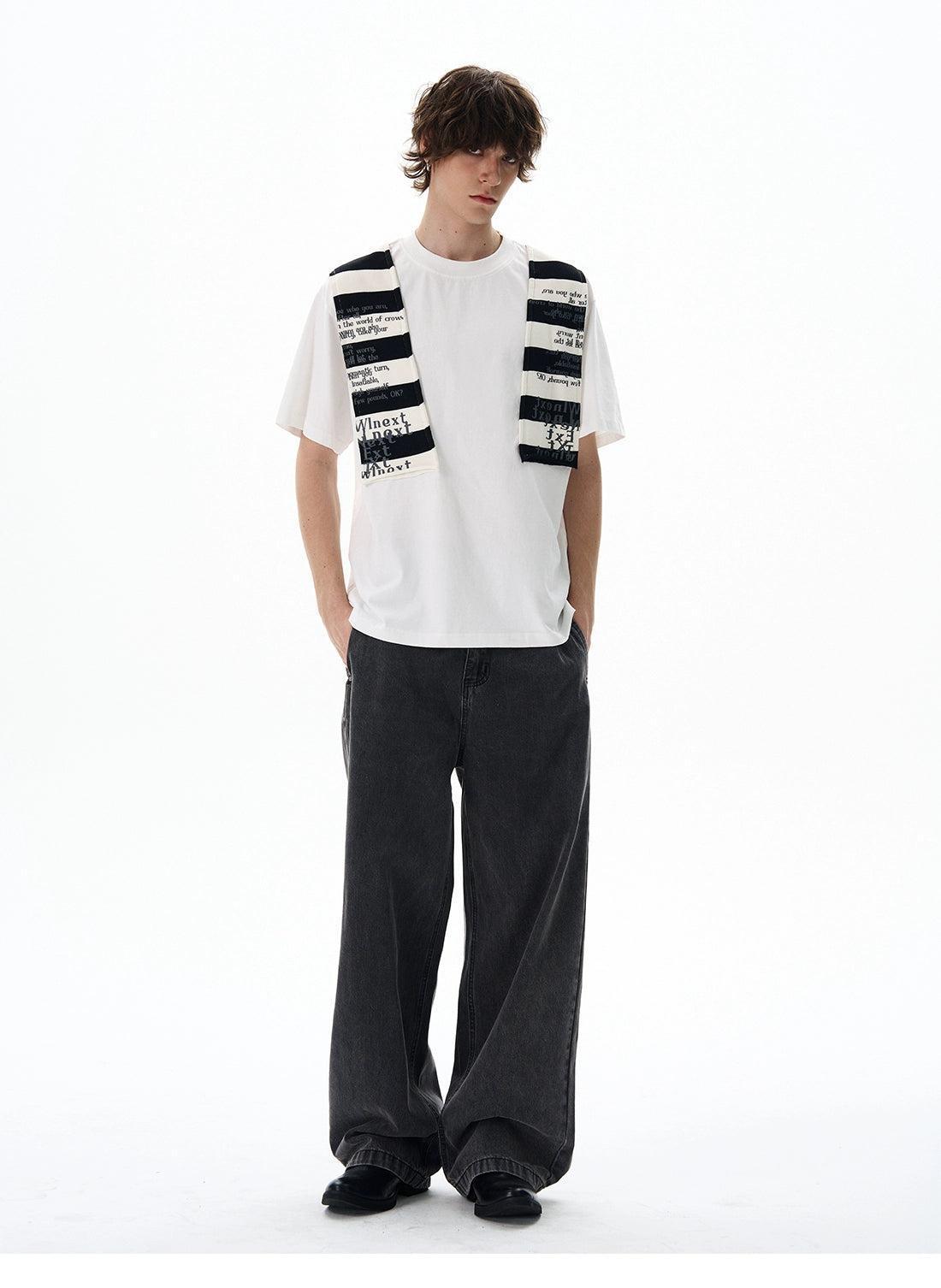 Over Shoulder Patched T-Shirt