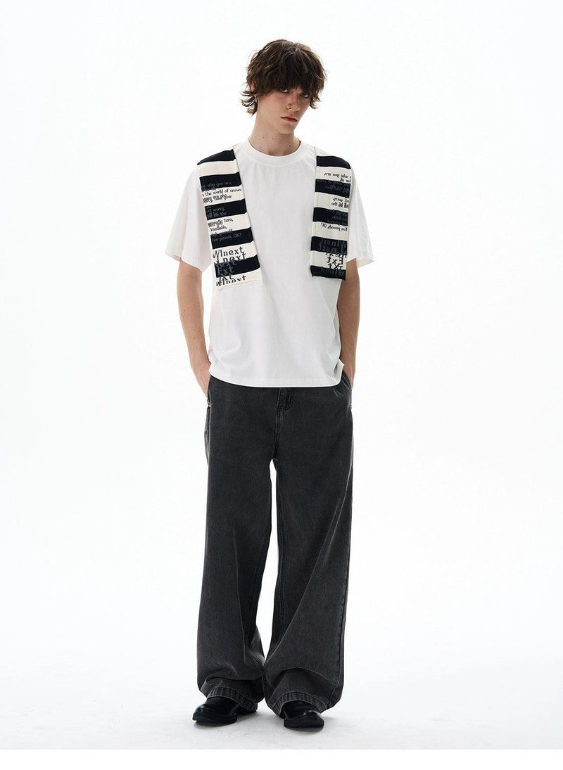 Over Shoulder Patched T-Shirt