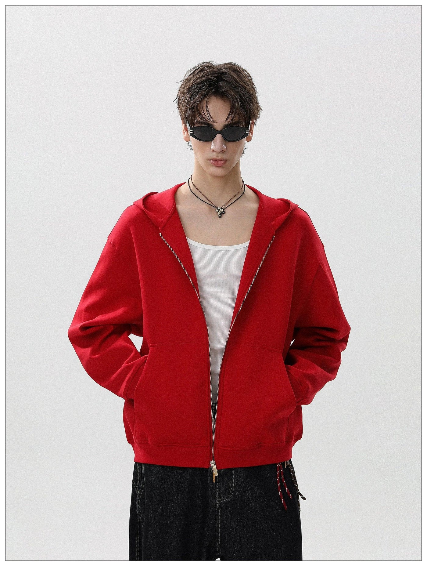 Dual-End Zip-Up Hoodie