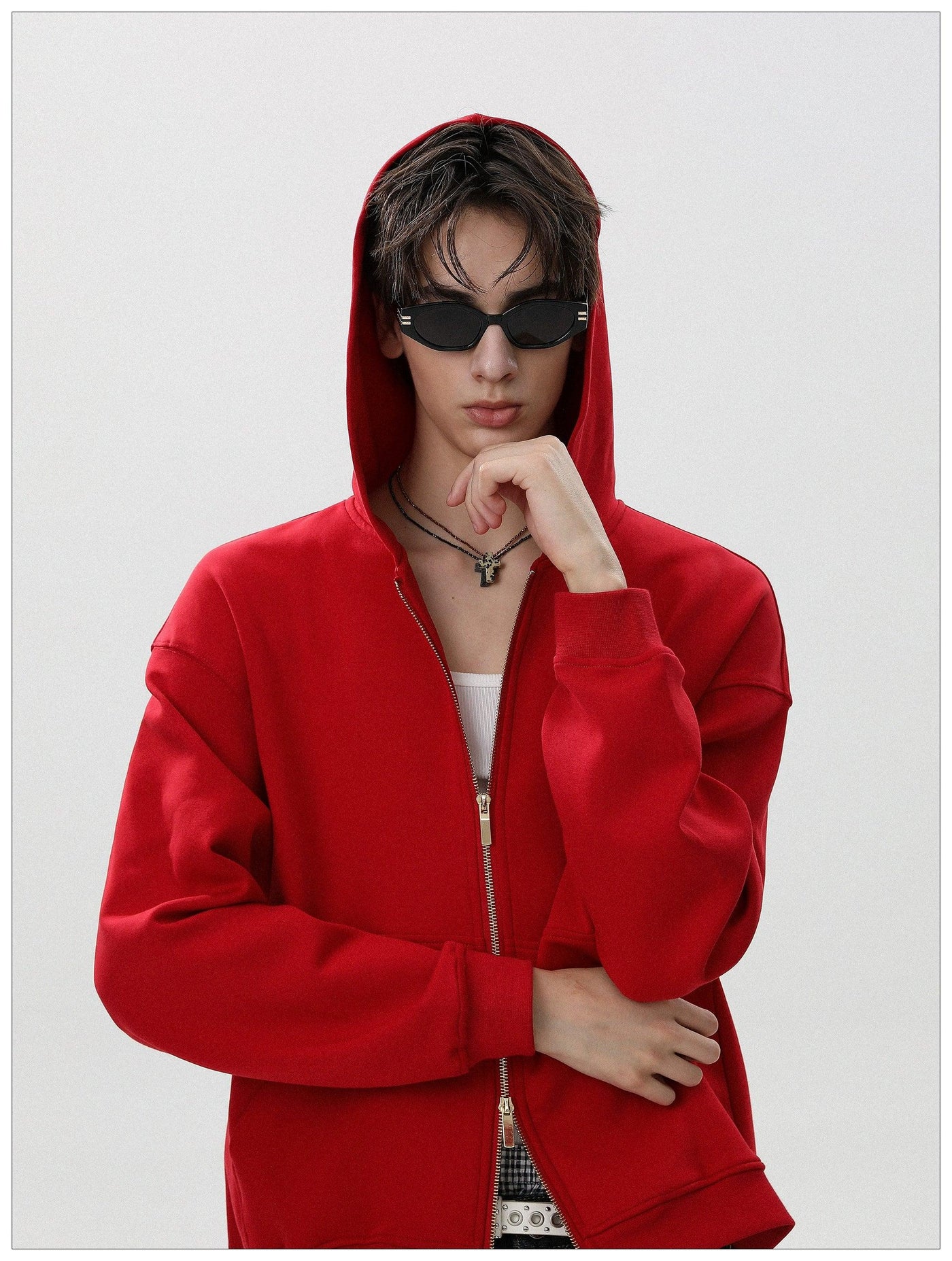 Dual-End Zip-Up Hoodie