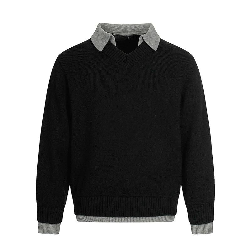 Layered Contrast Sweater