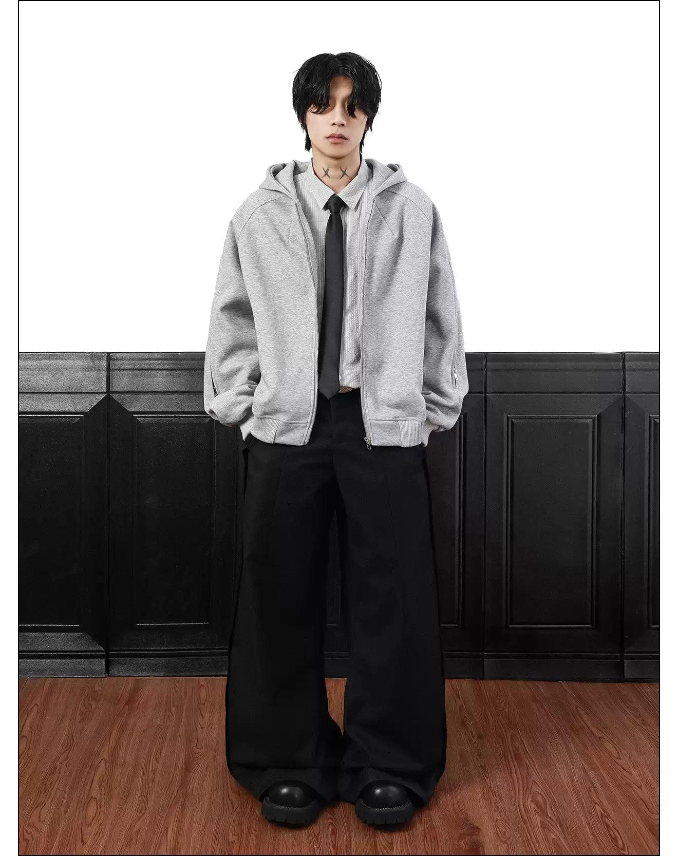 Sleeve Zippers Hooded Jacket