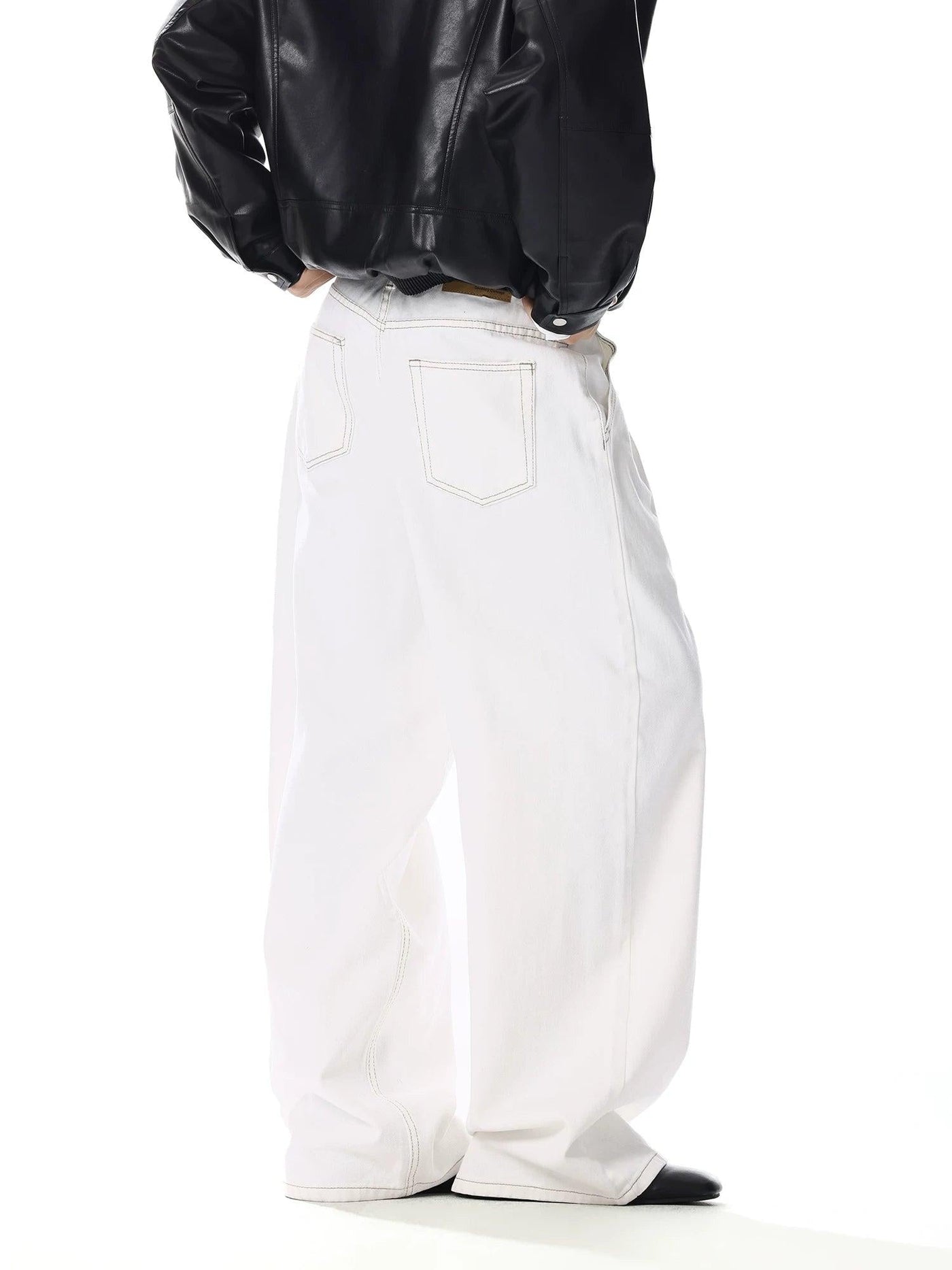 Five-Buttoned Wide Leg Pants