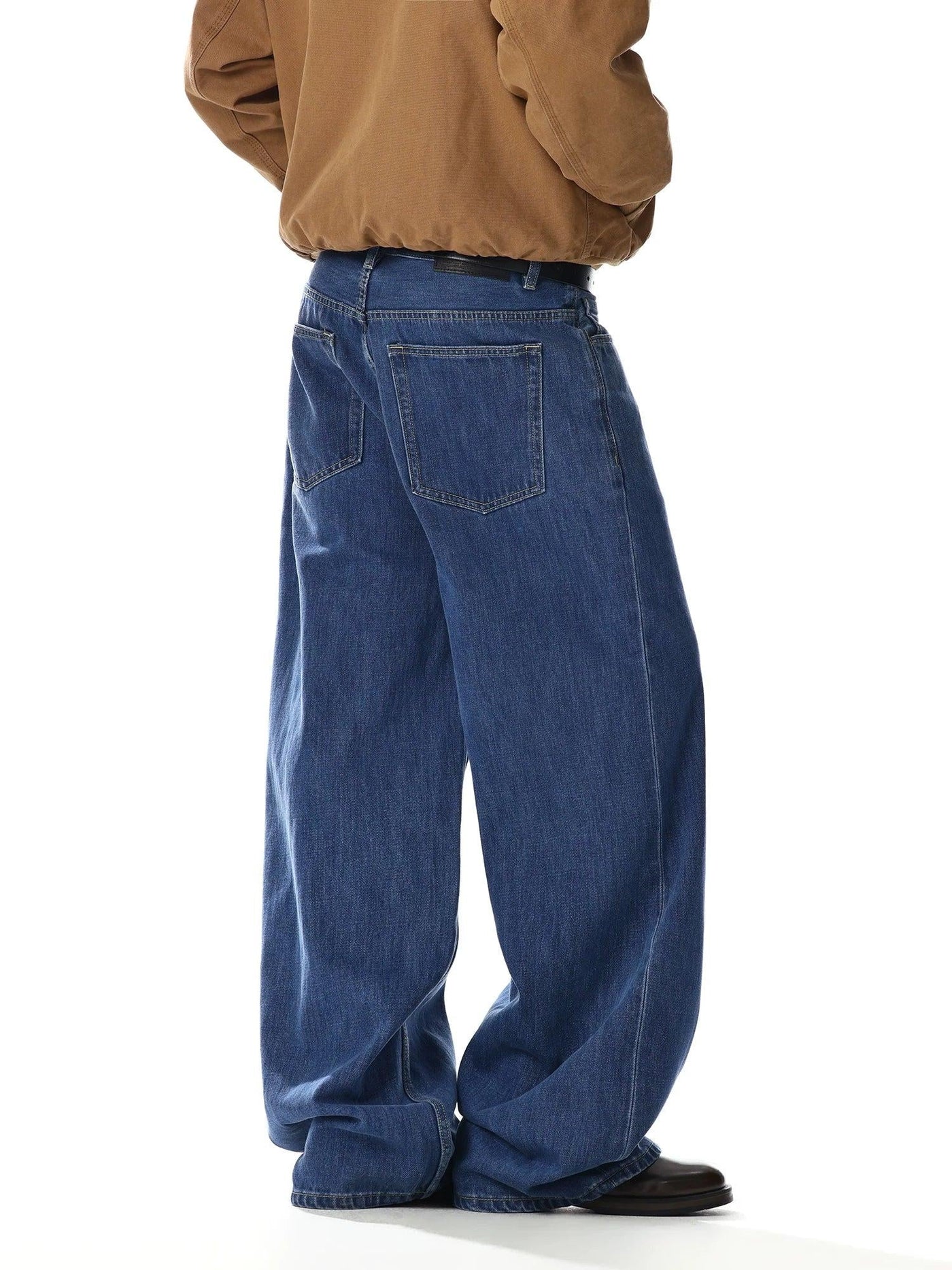 Retro Washed Loose Straight Jeans