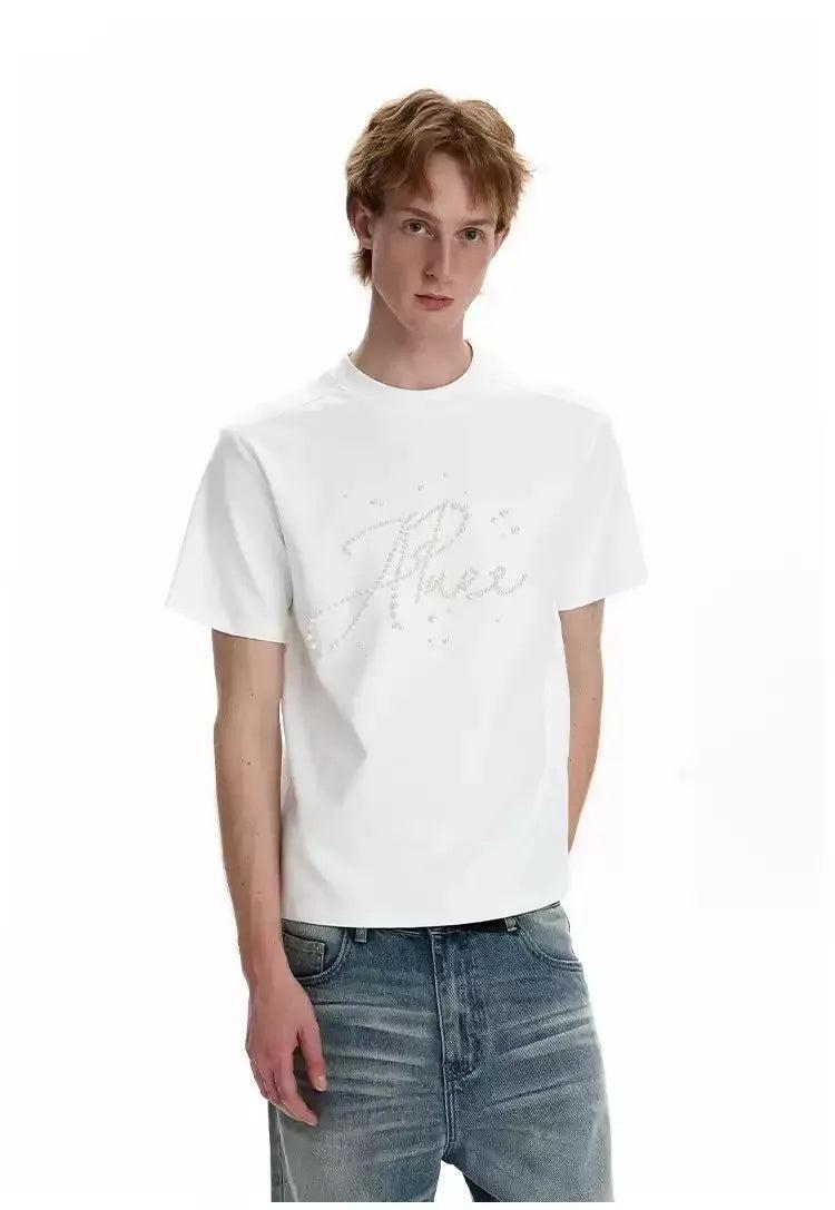 Pearled Cursive Logo T-Shirt